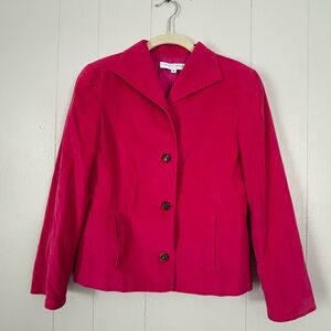 Rare Vintage Carolina Herrera Fuchsia Corduroy Blazer